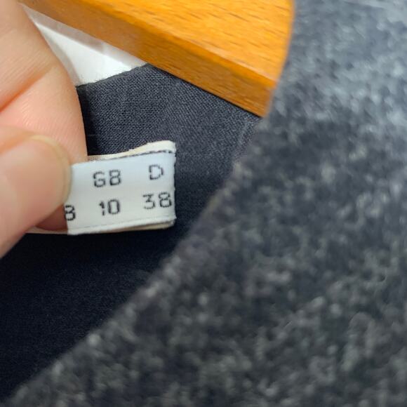 See by Chloe women's dark gray sawtooth plaid wool blend sheath dress SZ 6 - Picture 9 of 12